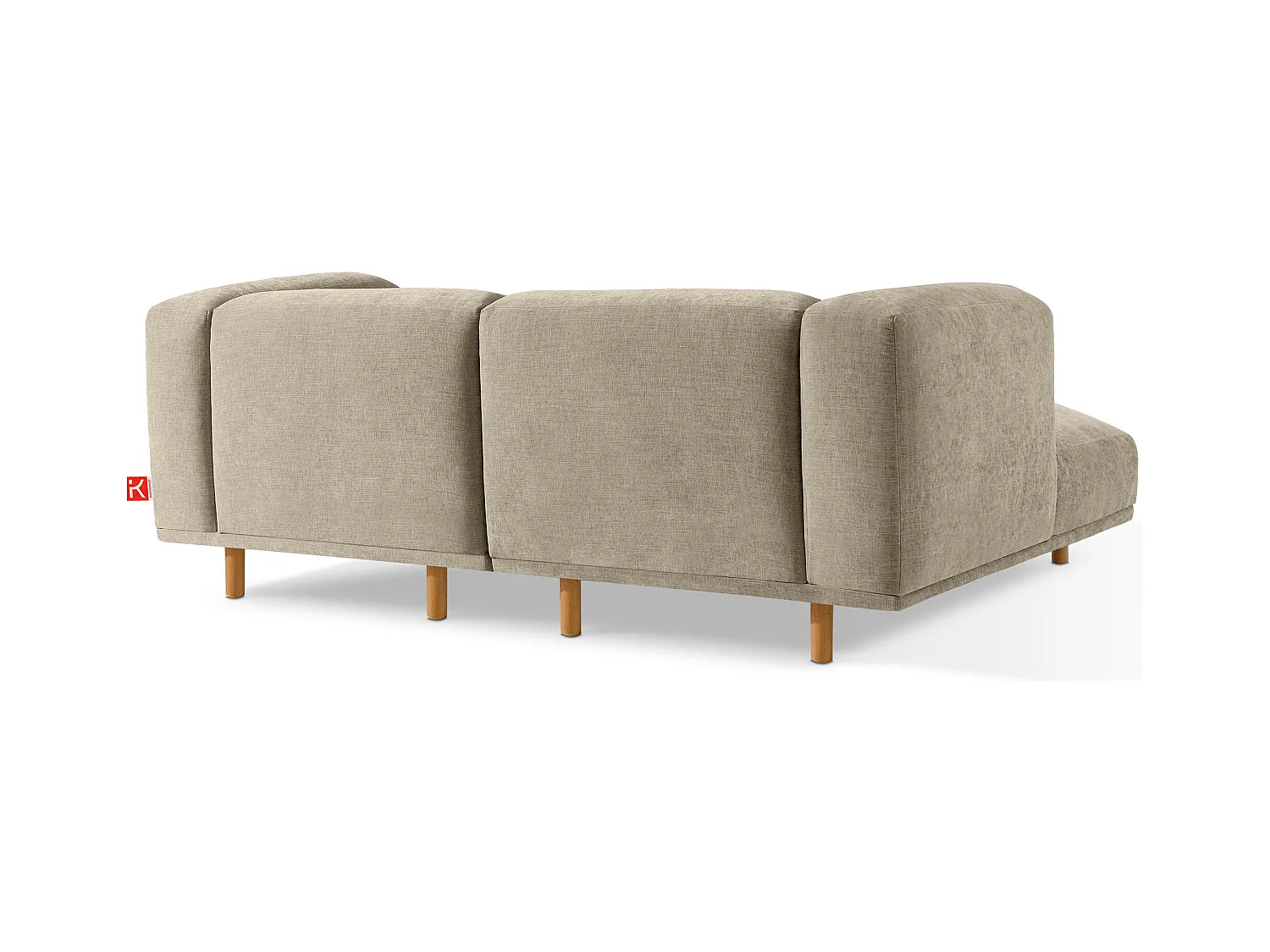 Canapé d'angle gauche - FOSERO - 3 places - Beige