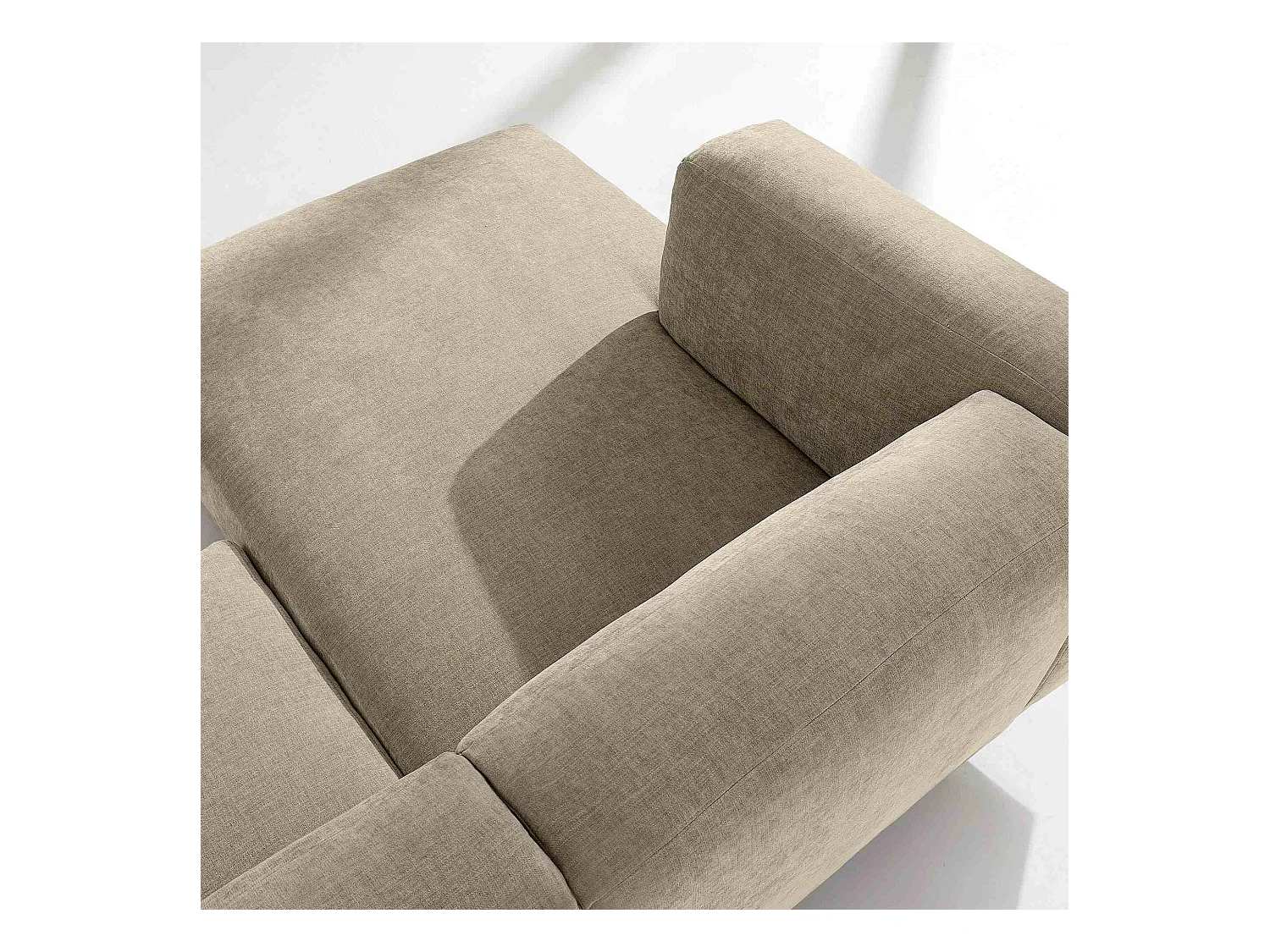 Canapé d'angle gauche - FOSERO - 3 places - Beige