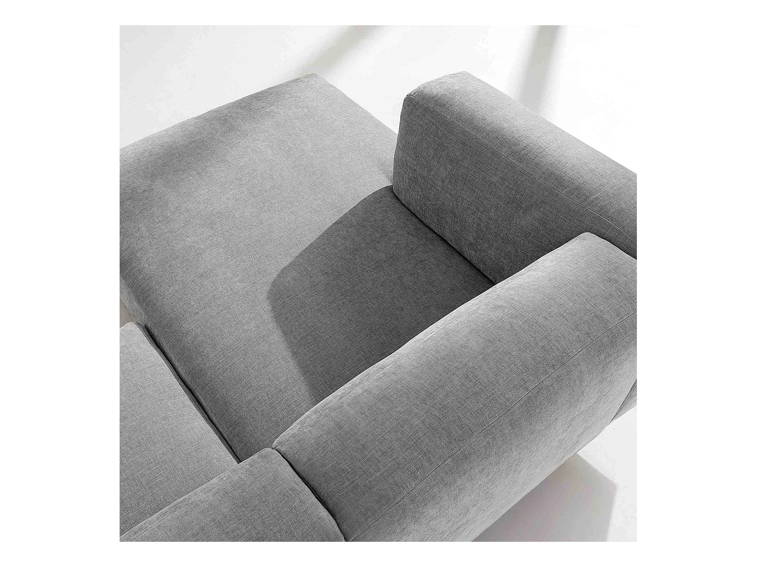 Canapé d'angle gauche - FOSERO - 3 places - Gris clair