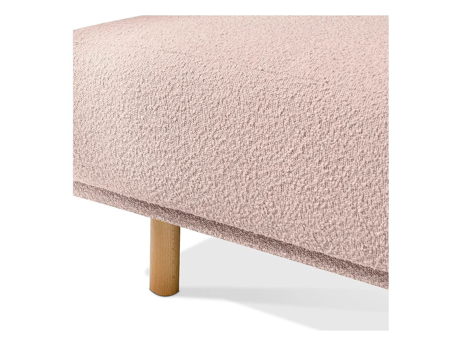 Canapé d'angle gauche - FOSERO - 3 places - Rose