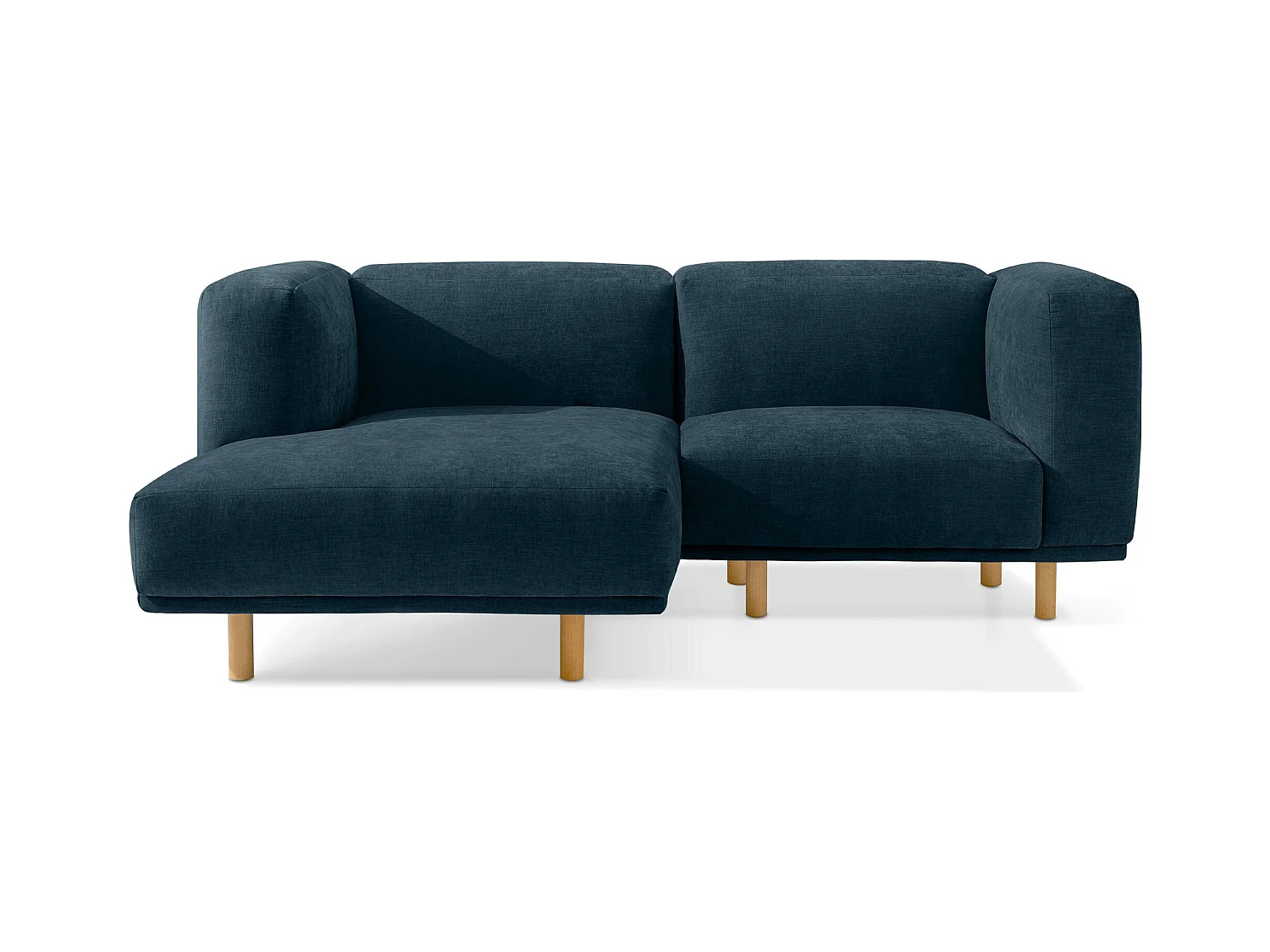 Sofa FOSERO - Ecksofa links - 3-Sitzer - Blaugrün