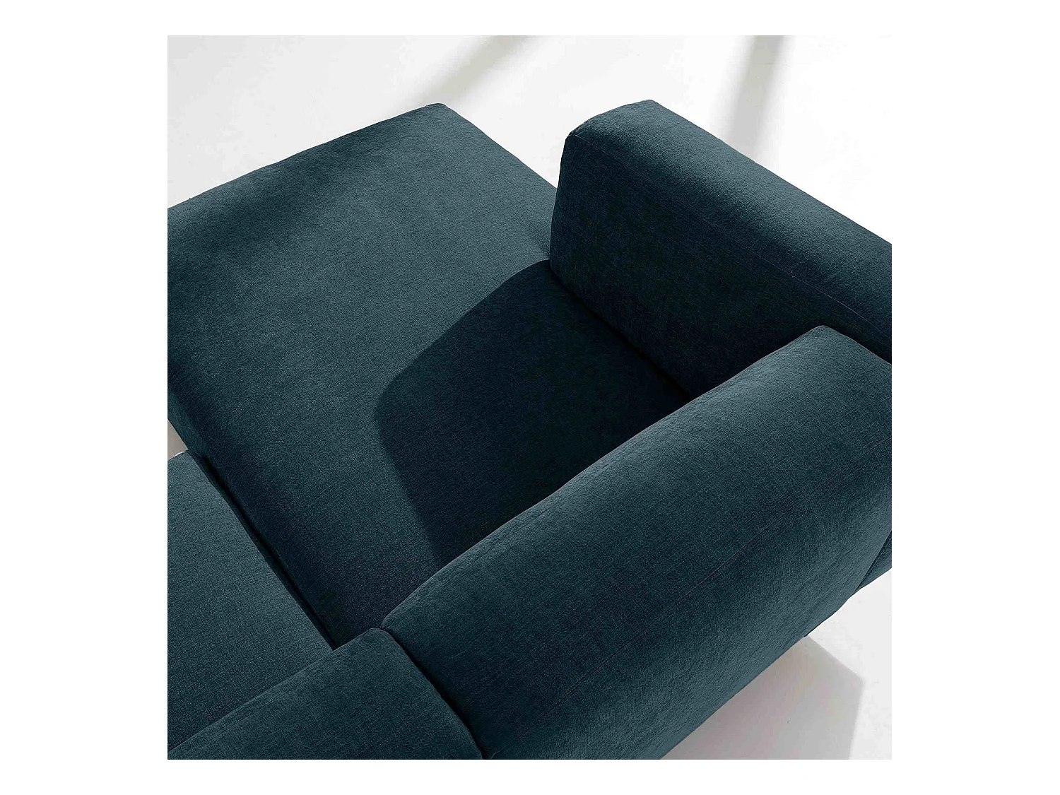 Sofa FOSERO - Ecksofa links - 3-Sitzer - Blaugrün