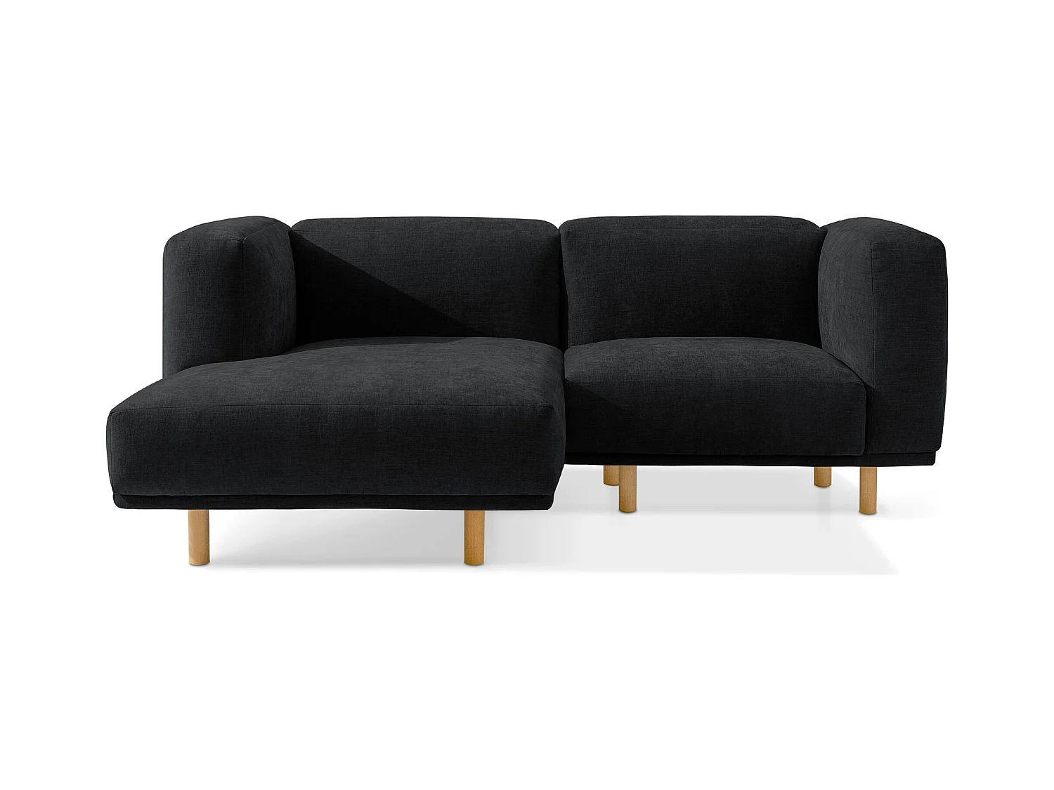 Canapé d'angle gauche - FOSERO - 3 places - Anthracite