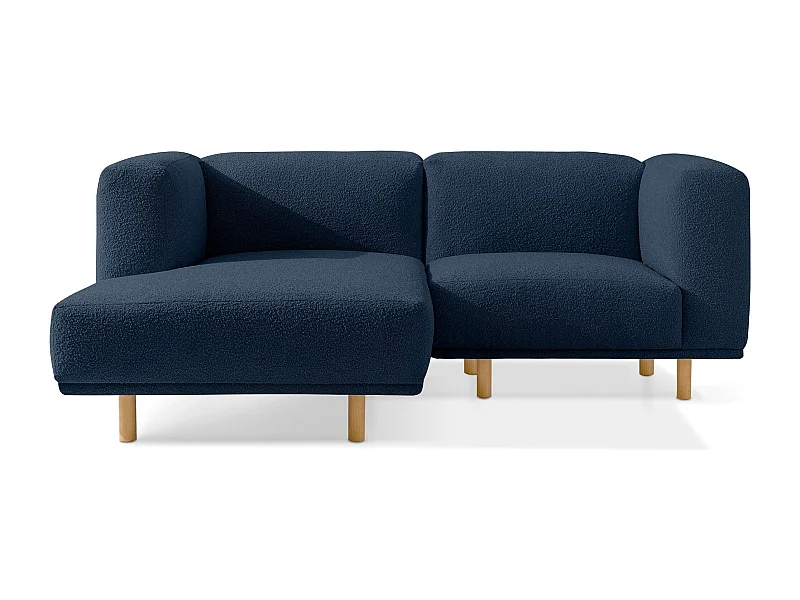 Sofa FOSERO - Ecksofa links - 3-Sitzer - Dunkelblau