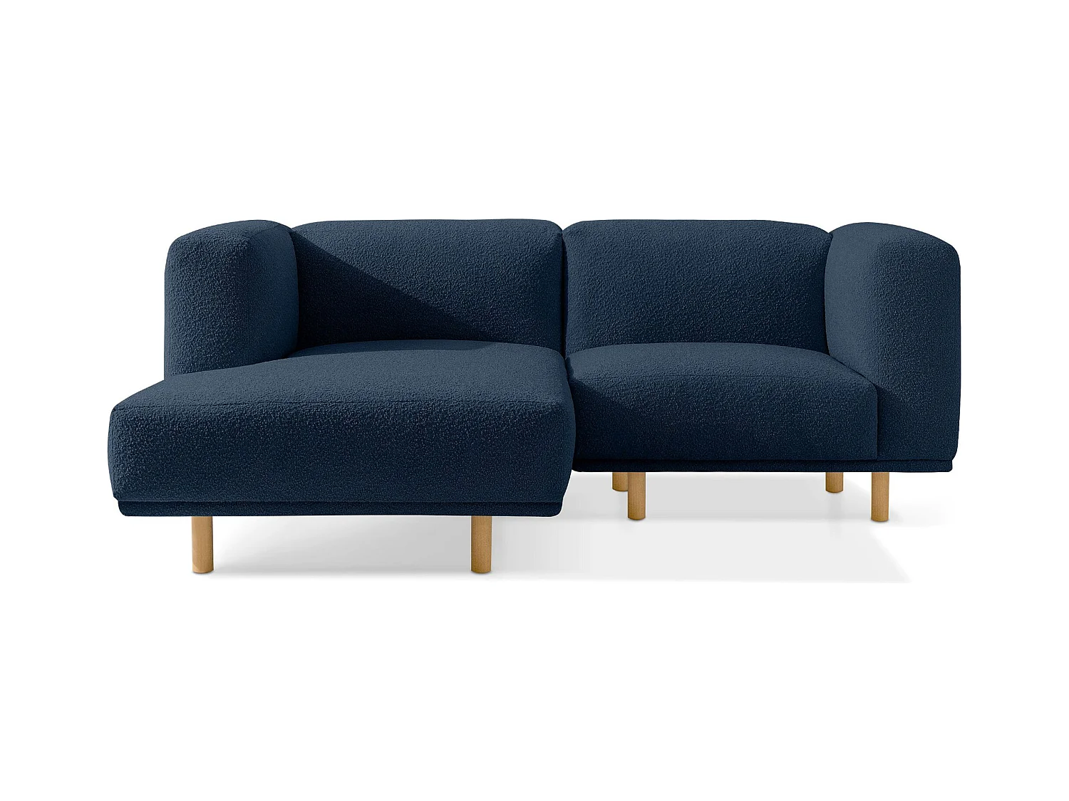 Canapé d'angle gauche - FOSERO - 3 places - Bleu foncé