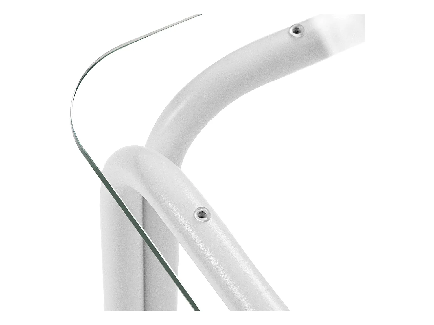 Table de jardin RAMBE blanc, dimensions 125x42x65 cm, parfait pour terrasses