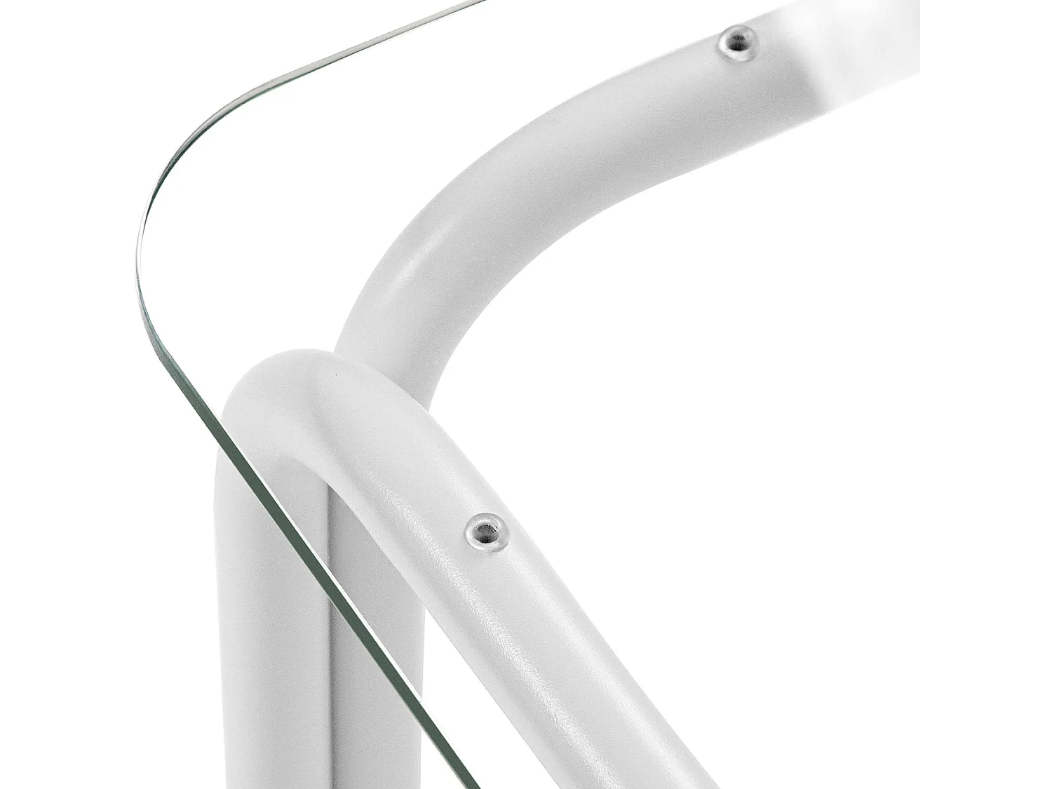 Table de jardin RAMBE blanc, dimensions 125x42x65 cm, parfait pour terrasses