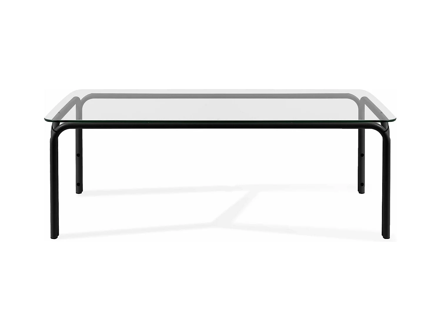 Table de jardin RAMBE anthracite, dimensions 125x42x65 cm, design moderne