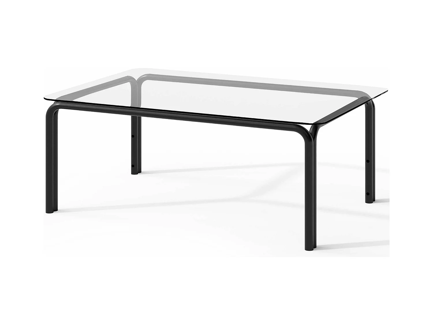 Table de jardin RAMBE anthracite, dimensions 125x42x65 cm, design moderne