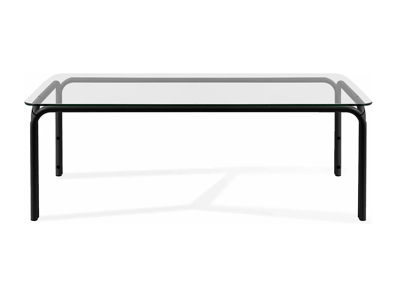 Table de jardin RAMBE anthracite, dimensions 125x42x65 cm, design moderne