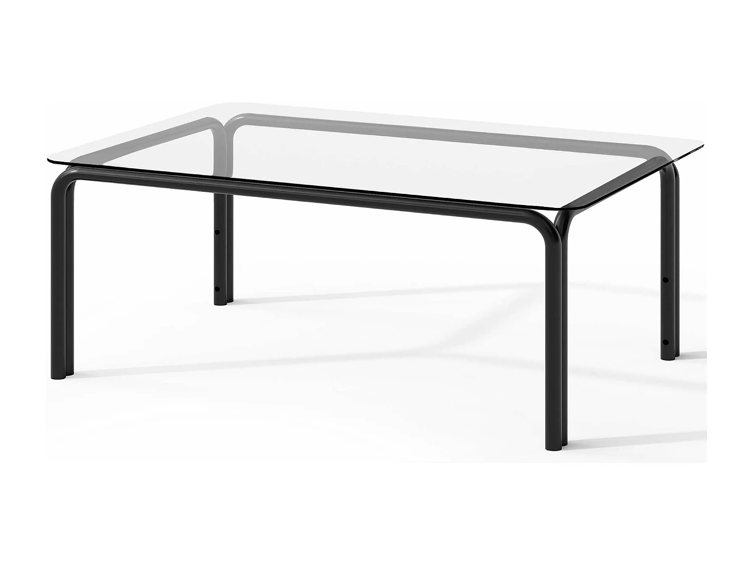 Table de jardin RAMBE anthracite, dimensions 125x42x65 cm, design moderne