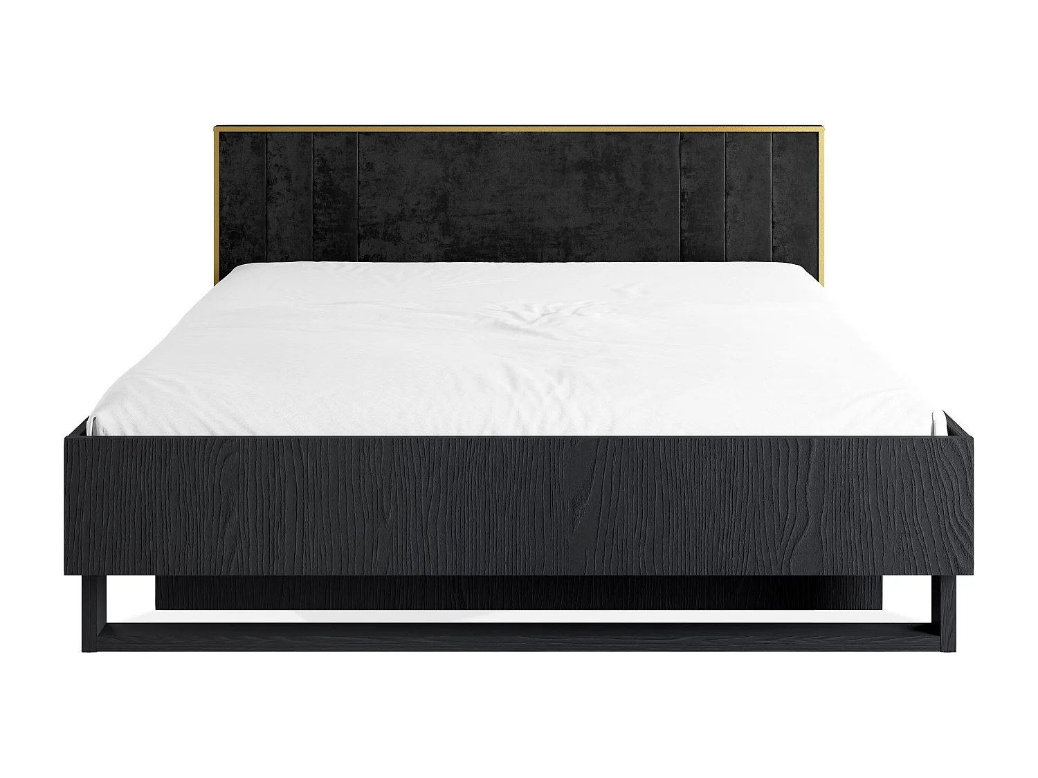 Bettgestell VIDIS schwarz, Maße 169x98x211 cm, optimaler Komfort