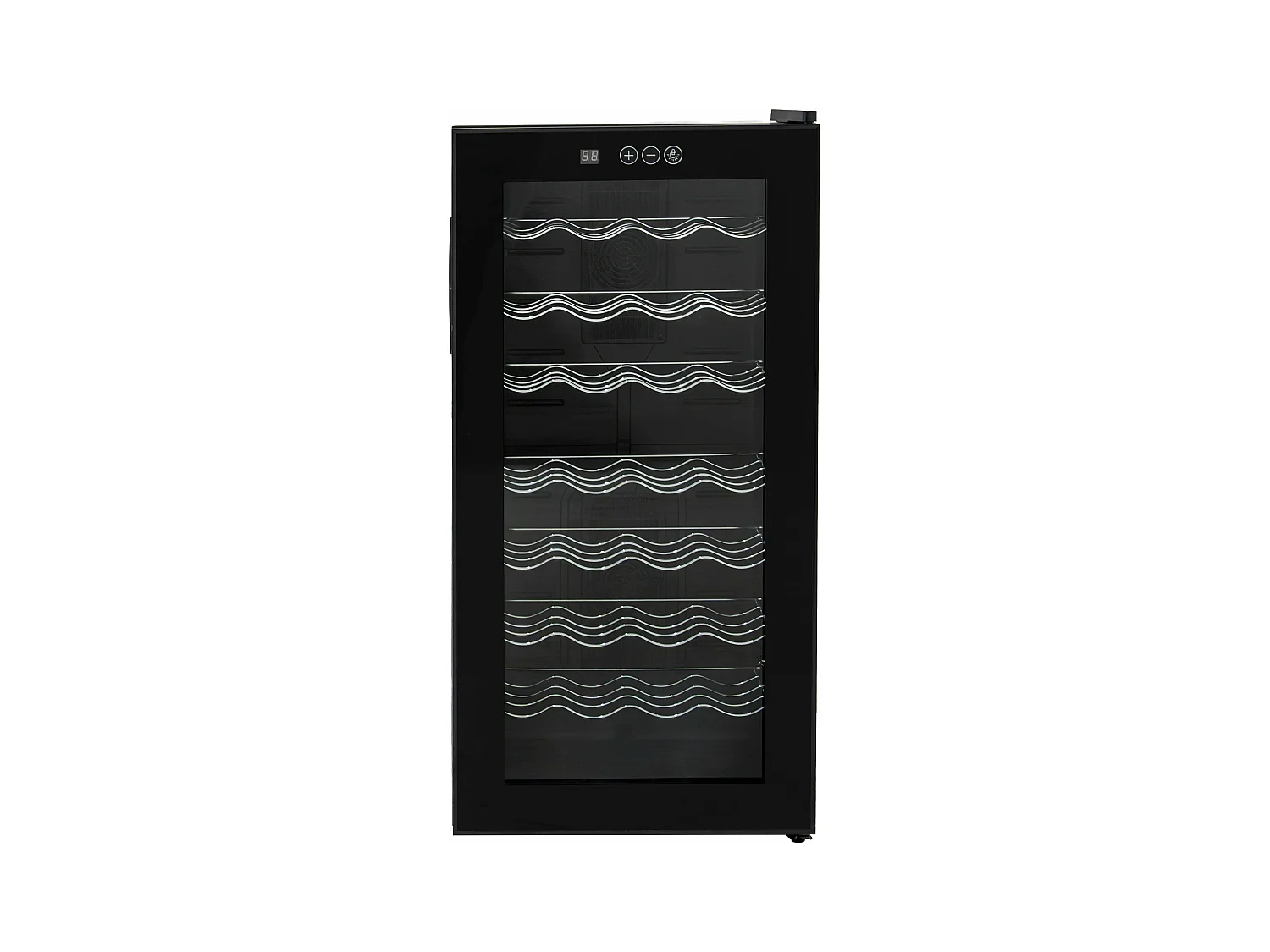 Wijnkoelkast Glazen Deur LED Verlichting 78L 28 Flessen Zwart Touchpanel 8-18°C