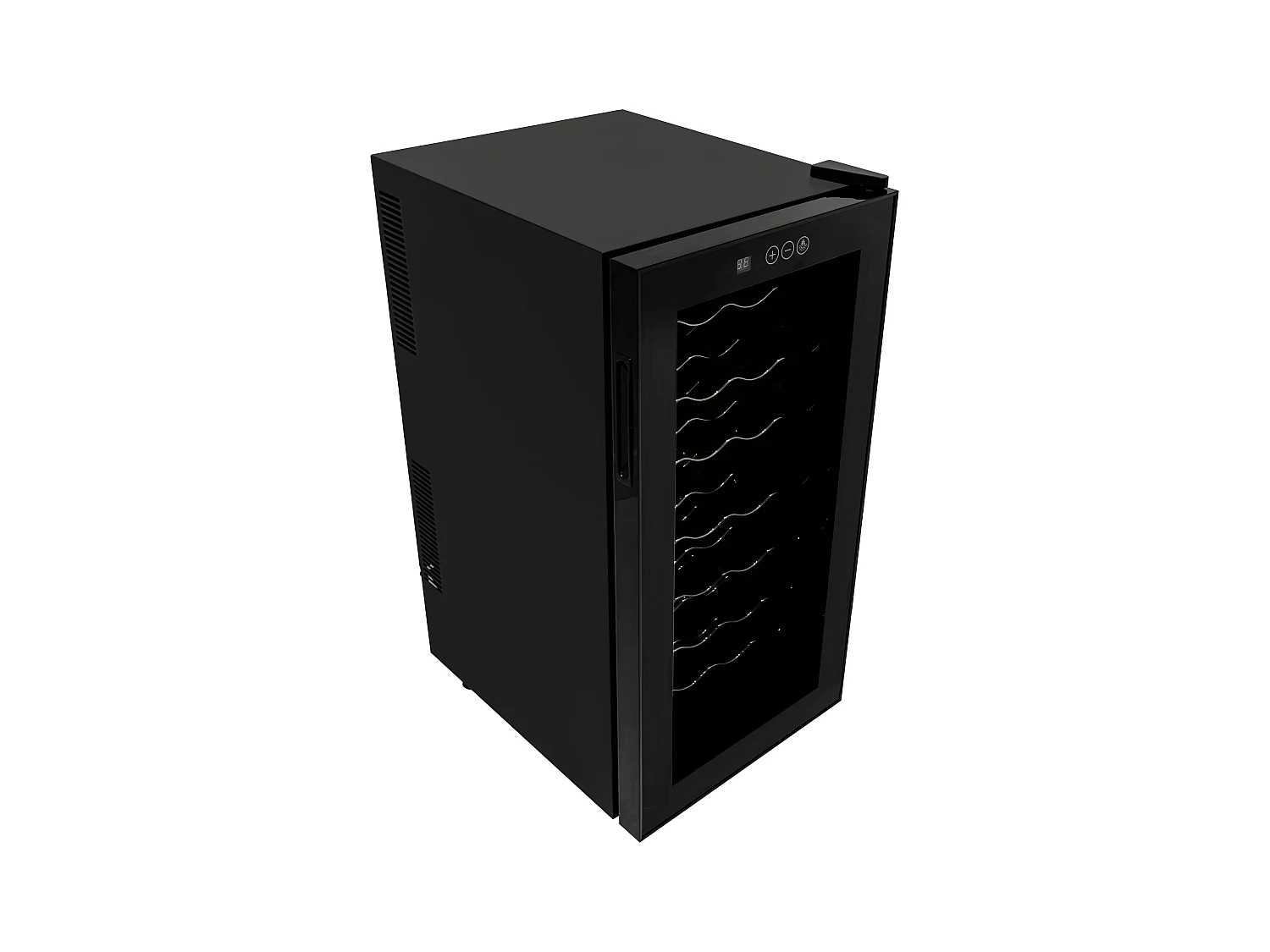 Wijnkoelkast Glazen Deur LED Verlichting 78L 28 Flessen Zwart Touchpanel 8-18°C