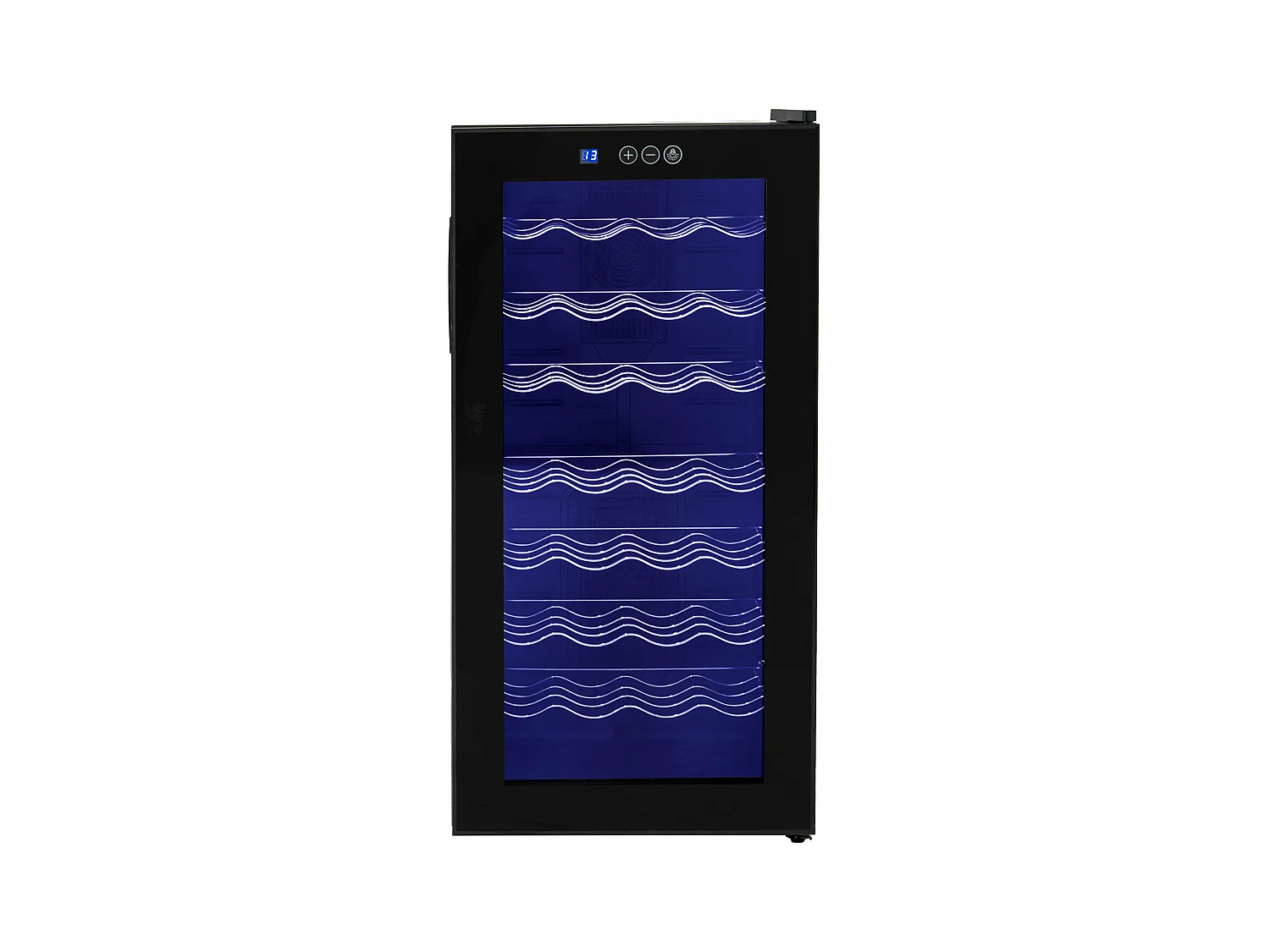 Wijnkoelkast Glazen Deur LED Verlichting 78L 28 Flessen Zwart Touchpanel 8-18°C
