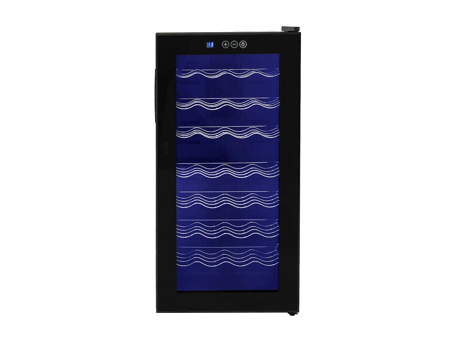Cantinetta Frigo Vino 78L 28 Bottiglie Porta in Vetro LED Pannello Touch 8–18°C Nero