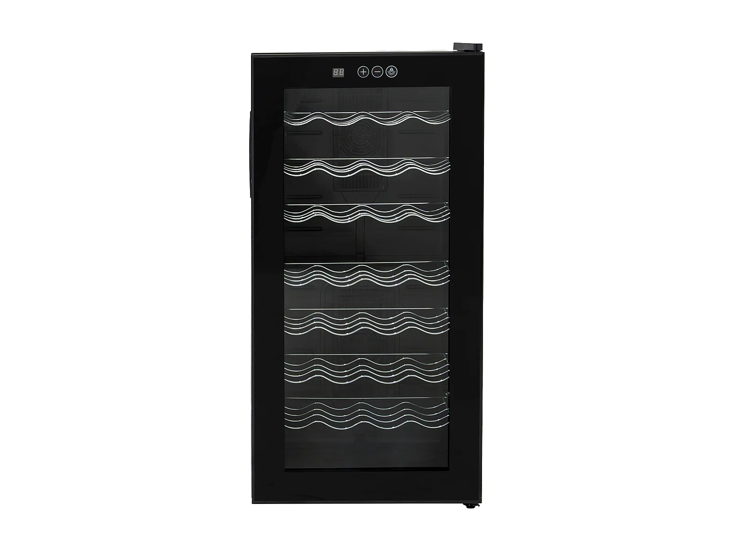 Cantinetta Frigo Vino 78L 28 Bottiglie Porta in Vetro LED Pannello Touch 8–18°C Nero