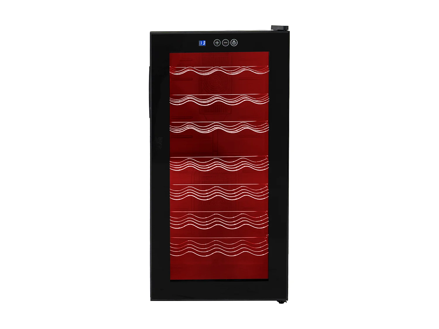 Cantinetta Frigo Vino 78L 28 Bottiglie Porta in Vetro LED Pannello Touch 8–18°C Nero