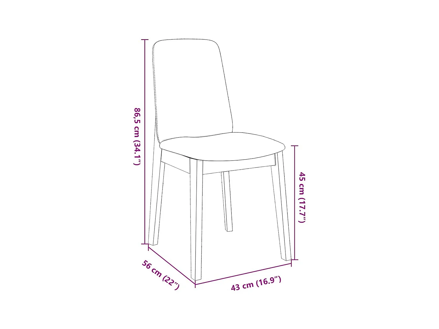 Chaises à manger coussins 2 pcs blanc bois massif caoutchouc