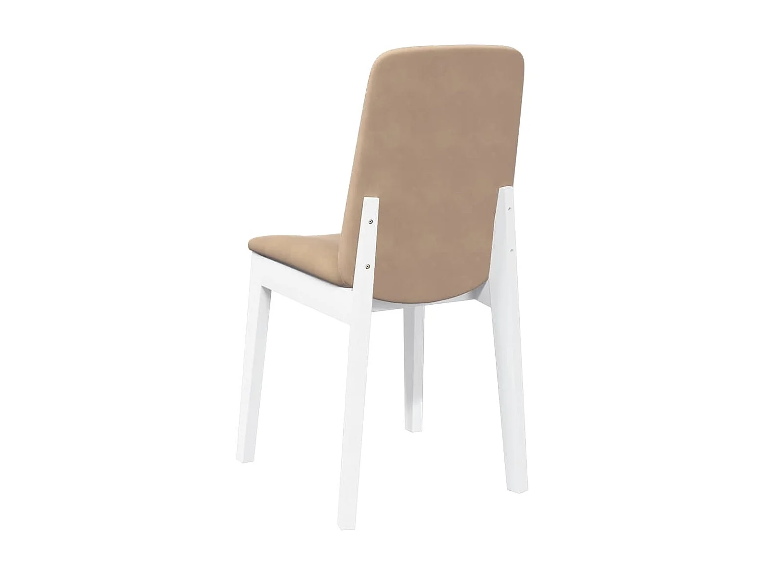 Chaises à manger coussins 2 pcs blanc bois massif caoutchouc