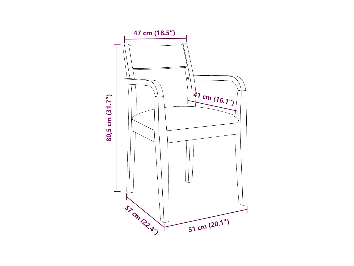 Sillas de comedor con cojines 2 uds madera maciza marrón caucho
