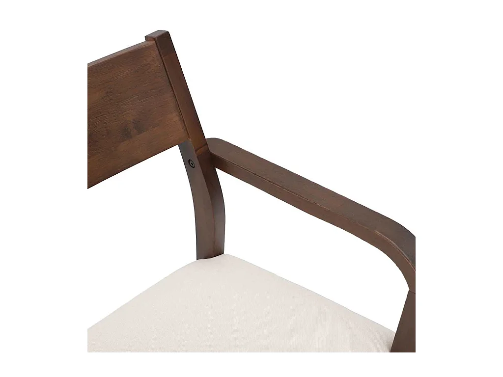 Sillas de comedor con cojines 2 uds madera maciza marrón caucho