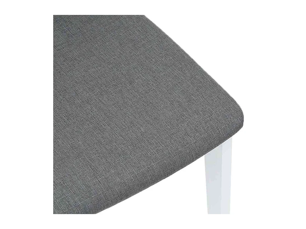 Esszimmerstühle mit Kissen 2 Stk. Weiß Massivholz Gummibaum