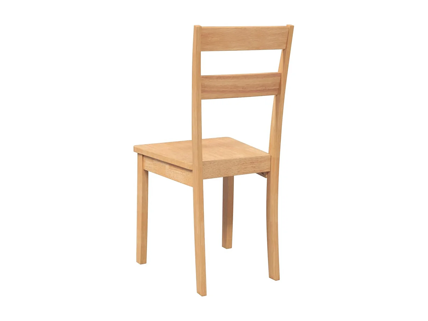 Sillas de comedor  2 uds madera maciza natural caucho