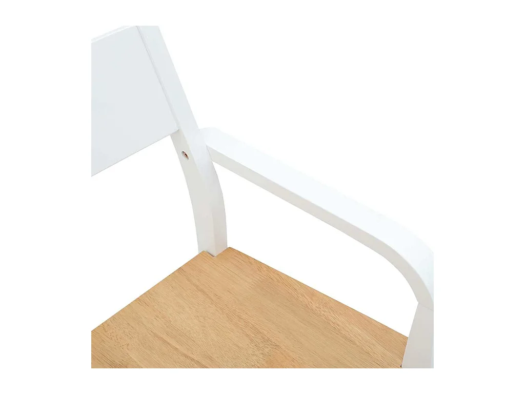 Sillas de comedor 2 unidades madera maciza de caucho blanco