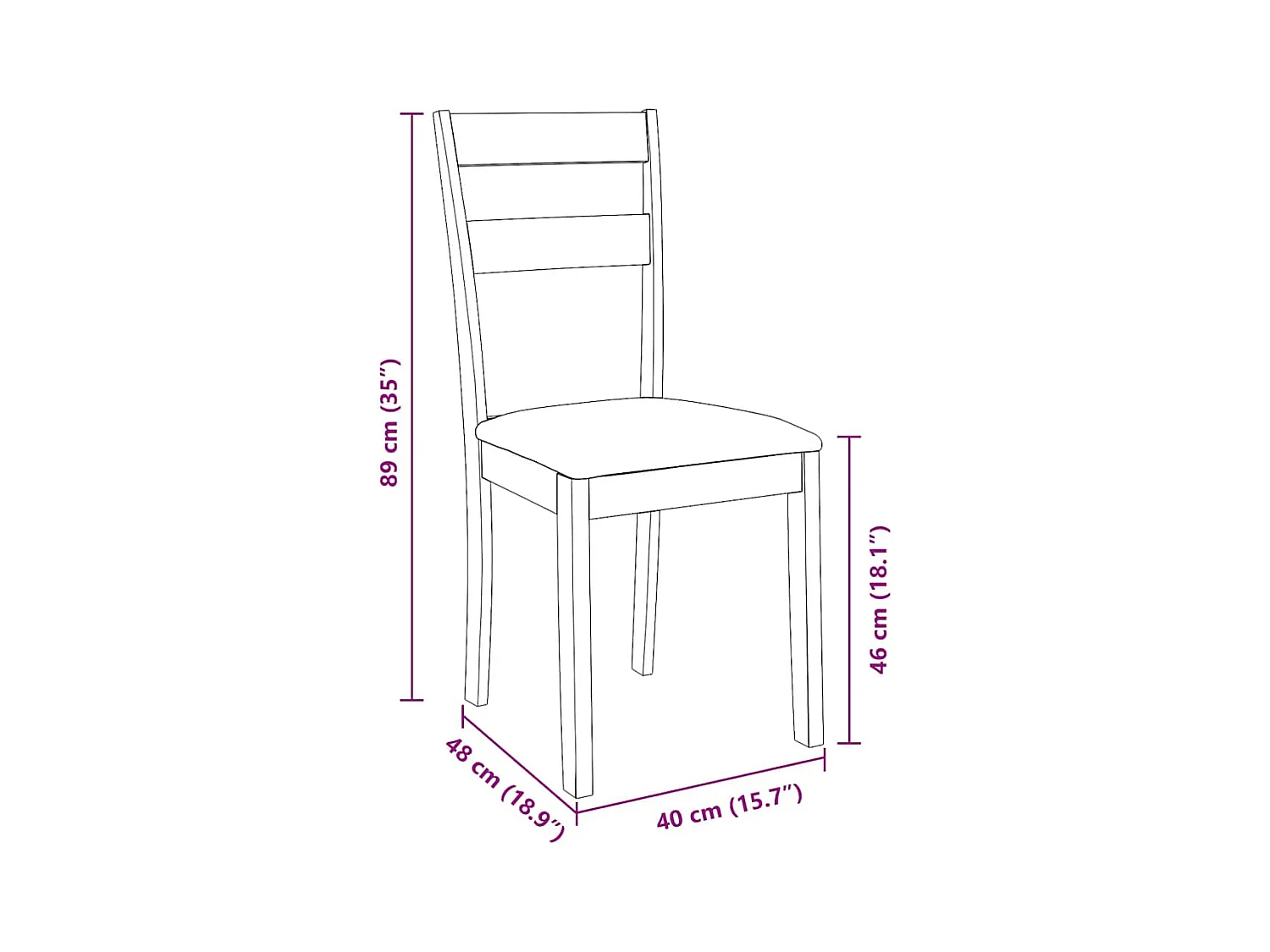 Sillas de comedor con cojines 2 uds madera maciza marrón caucho