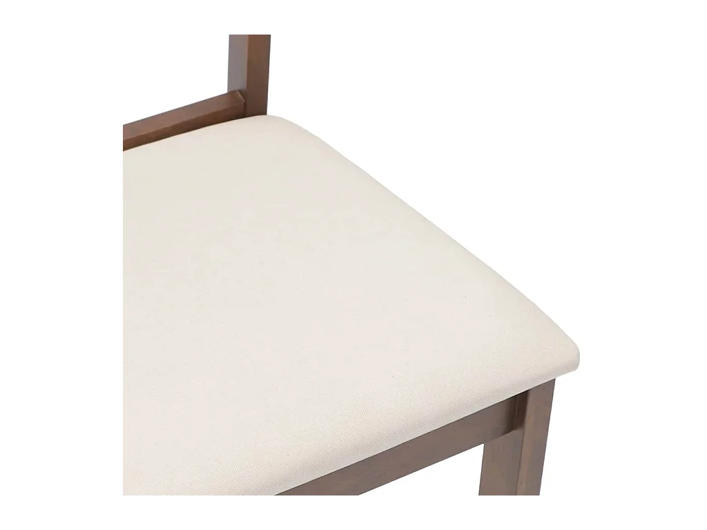 Sillas de comedor con cojines 2 uds madera maciza marrón caucho