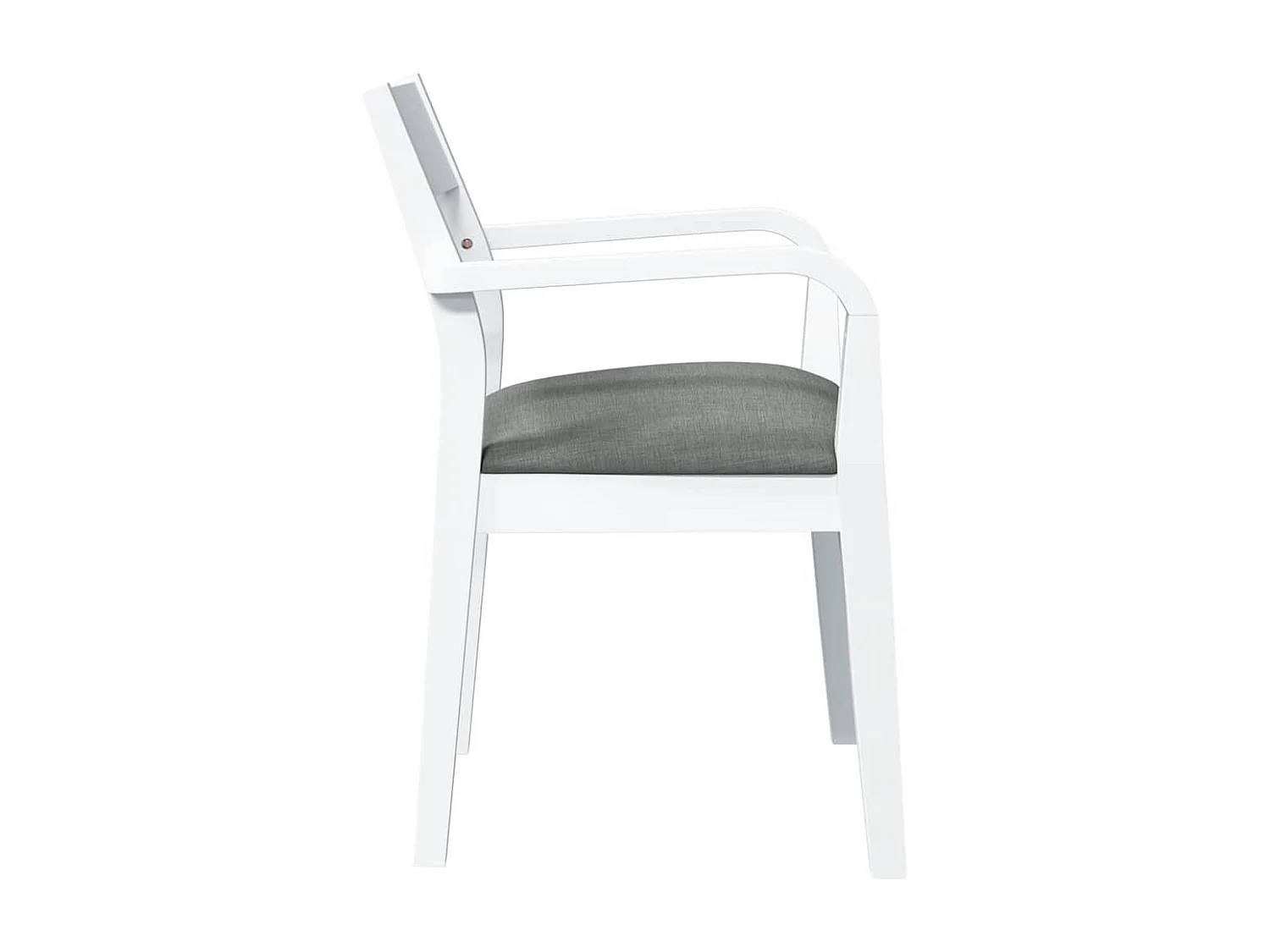 Sillas de comedor con cojines 2uds madera maciza blanco caucho