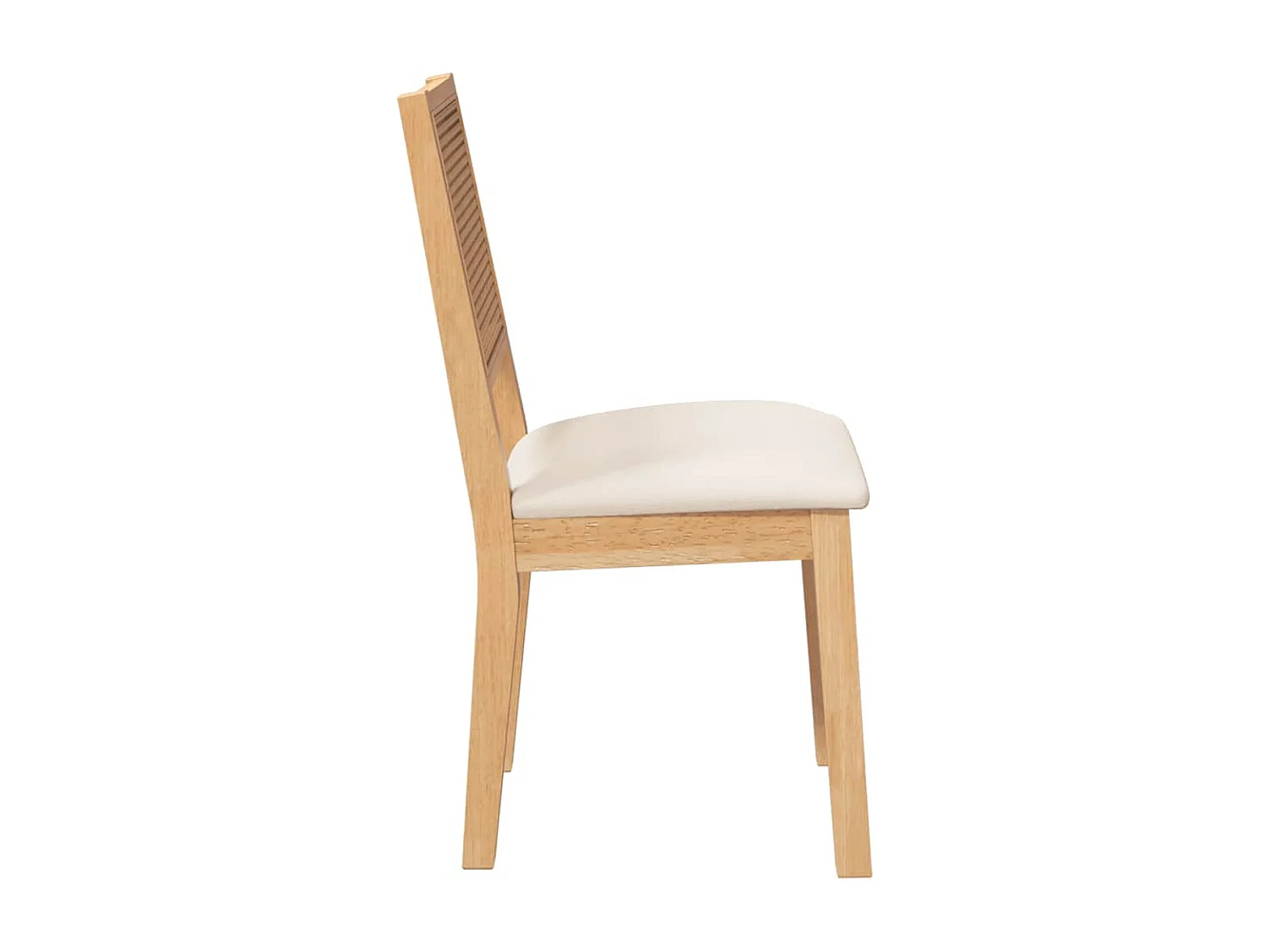 Chaises à manger coussins 2 pcs bois massif caoutchouc