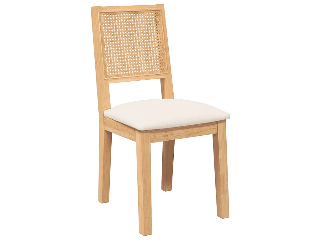 Cadeiras de jantar com almofadões 2 pcs madeira maciça