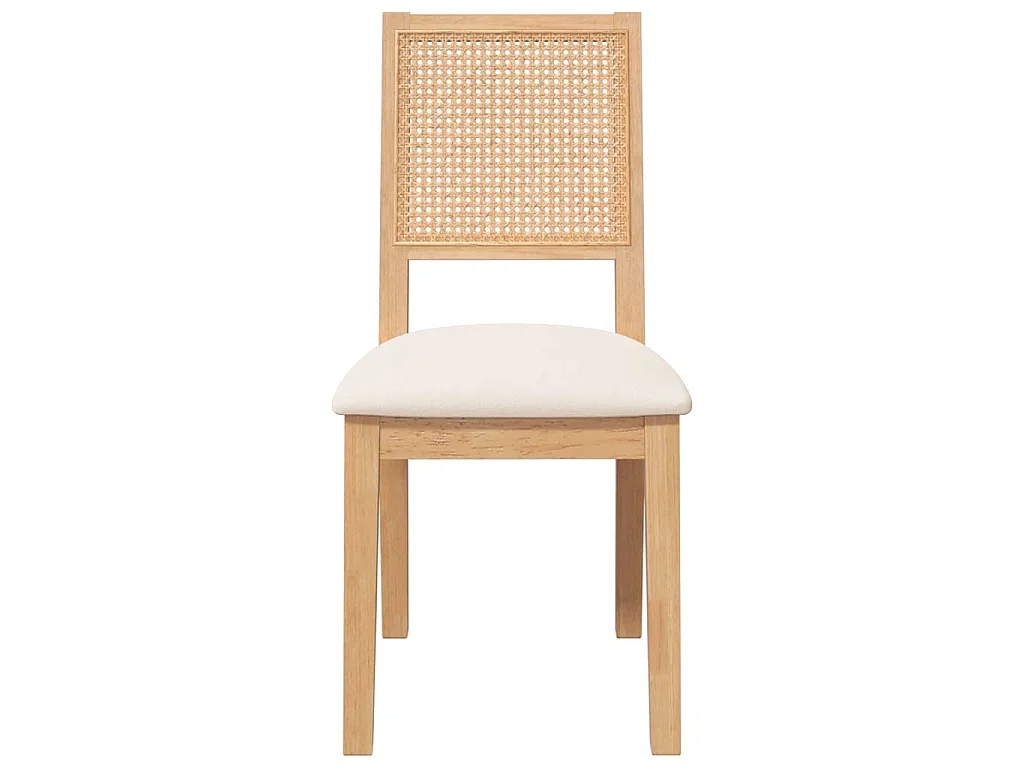 Cadeiras de jantar com almofadões 2 pcs madeira maciça