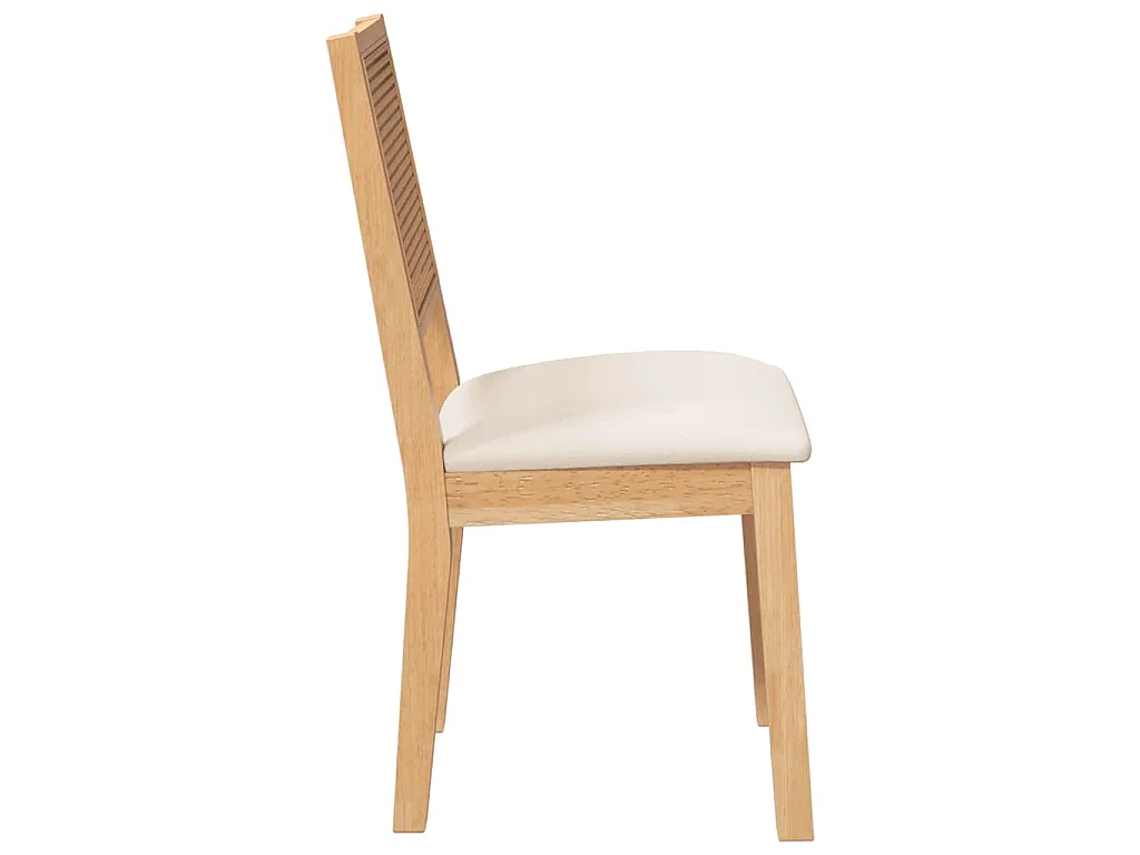 Cadeiras de jantar com almofadões 2 pcs madeira maciça