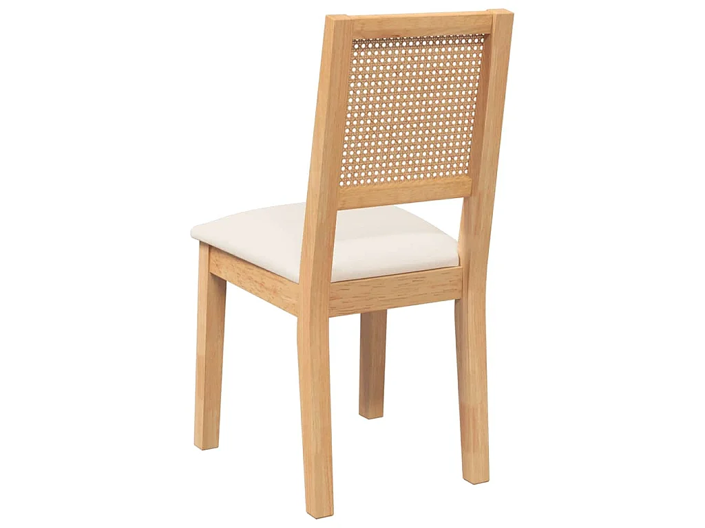 Cadeiras de jantar com almofadões 2 pcs madeira maciça