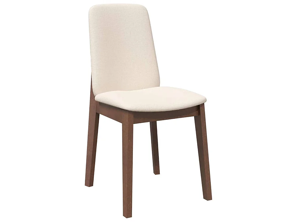 Esszimmerstühle mit Kissen 2 Stk. Braun Massivholz Gummibaum