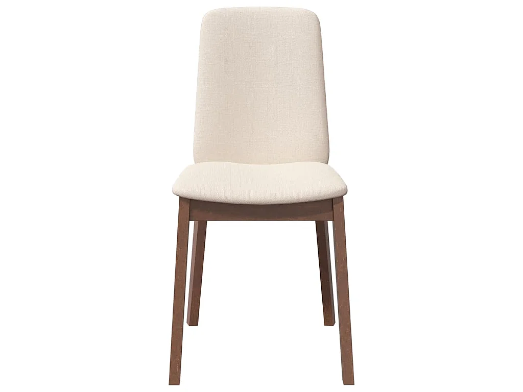 Esszimmerstühle mit Kissen 2 Stk. Braun Massivholz Gummibaum
