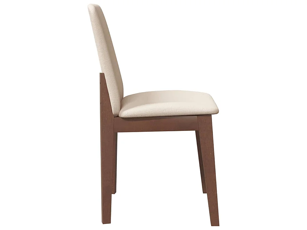 Esszimmerstühle mit Kissen 2 Stk. Braun Massivholz Gummibaum