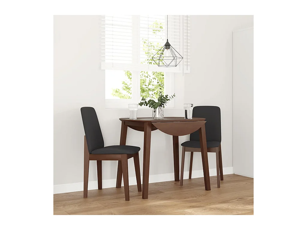 Cadeiras de jantar com almofadões 2 pcs madeira maciça castanho