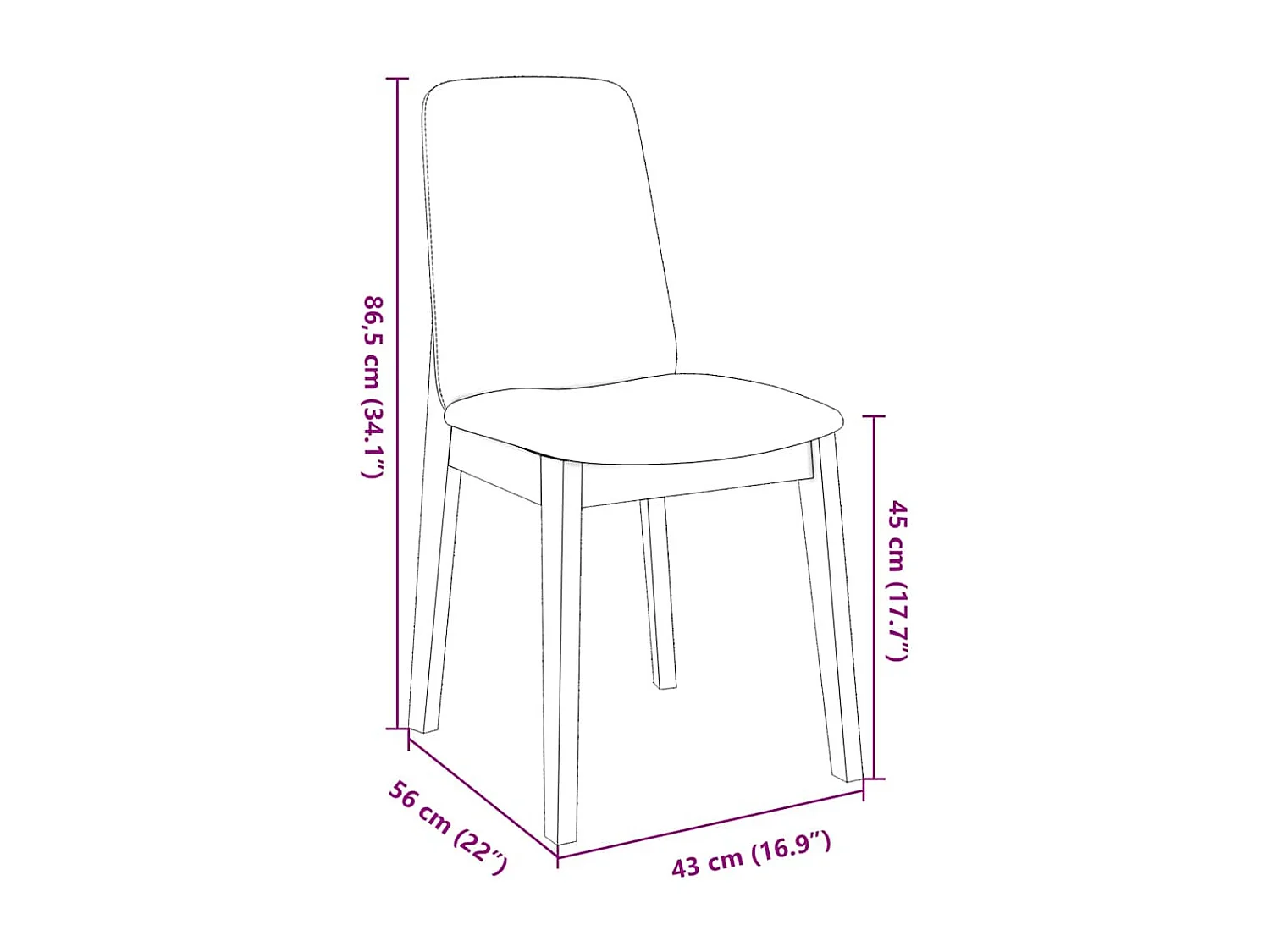 Sillas de comedor con cojines 2 uds madera maciza marrón caucho