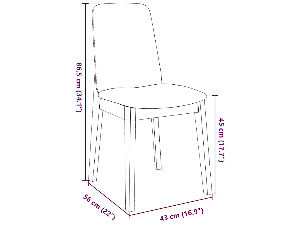 Chaises à manger coussins 2 pcs marron bois massif caoutchouc