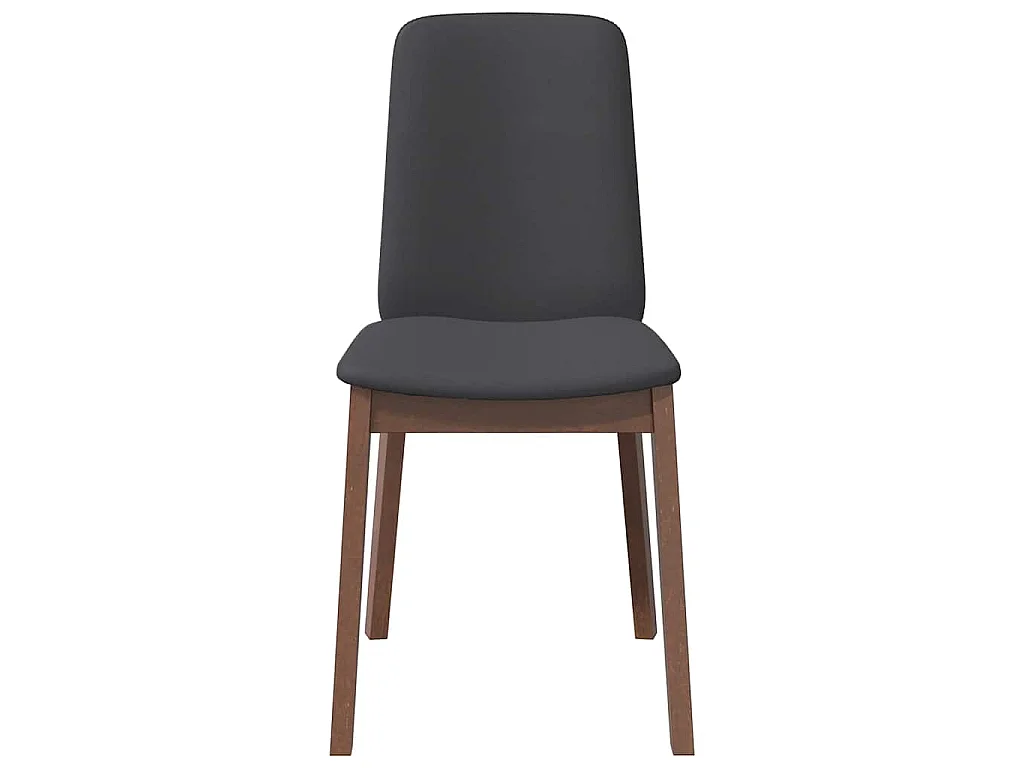 Chaises à manger coussins 2 pcs marron bois massif caoutchouc