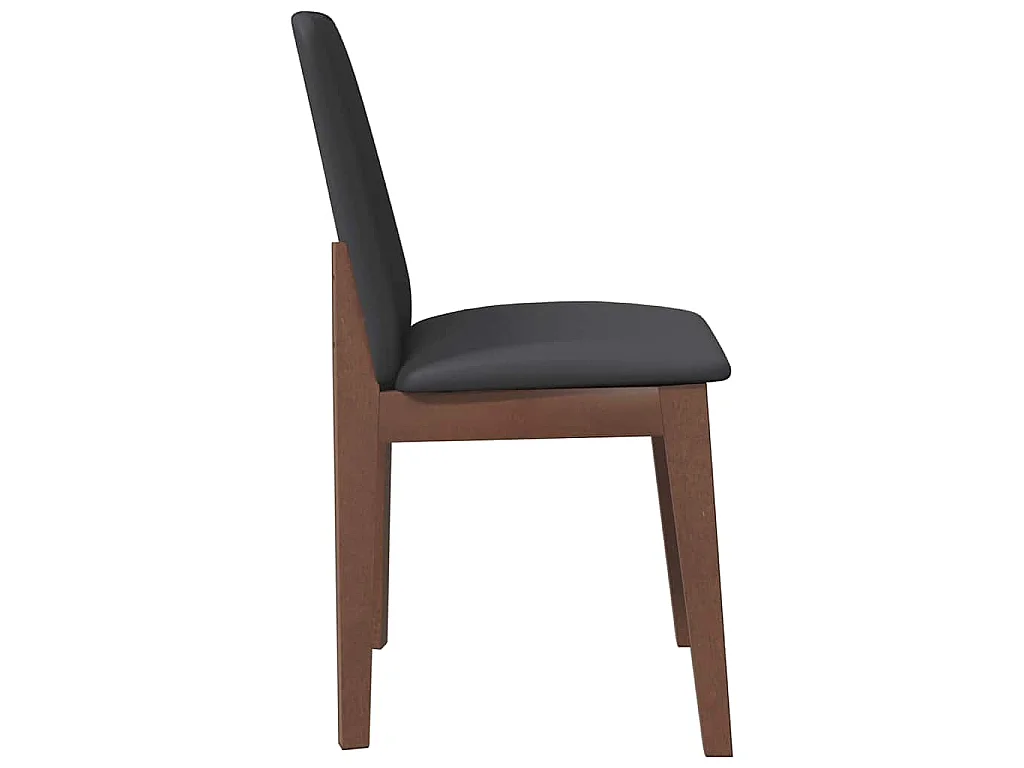 Chaises à manger coussins 2 pcs marron bois massif caoutchouc