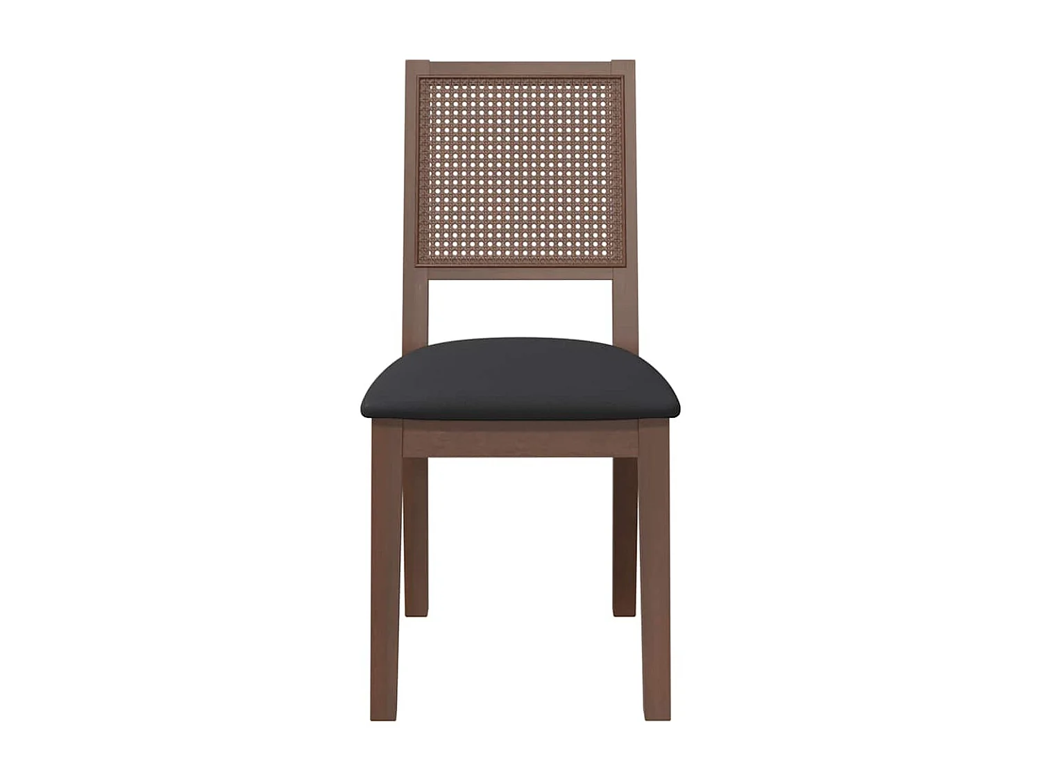 Chaises à manger coussins 2 pcs marron bois massif caoutchouc