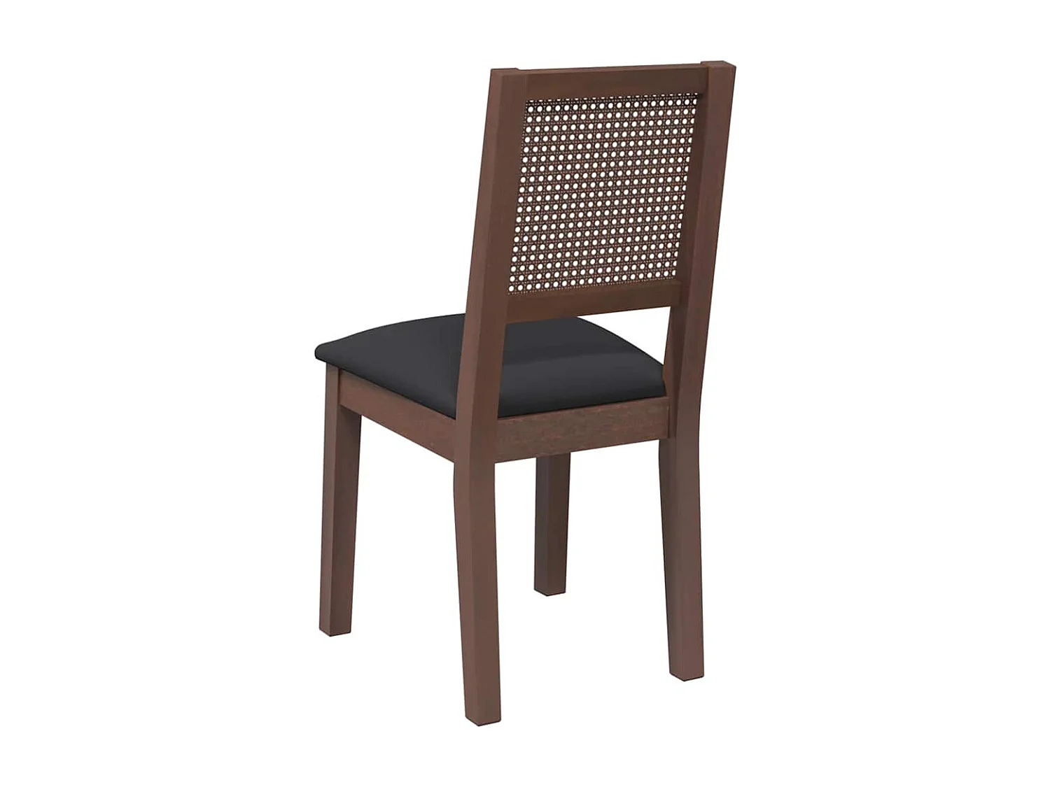 Chaises à manger coussins 2 pcs marron bois massif caoutchouc