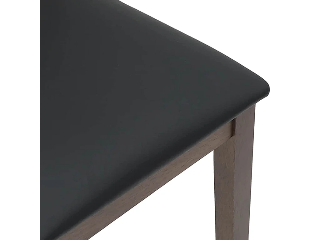 Chaises à manger coussins 2 pcs marron bois massif caoutchouc