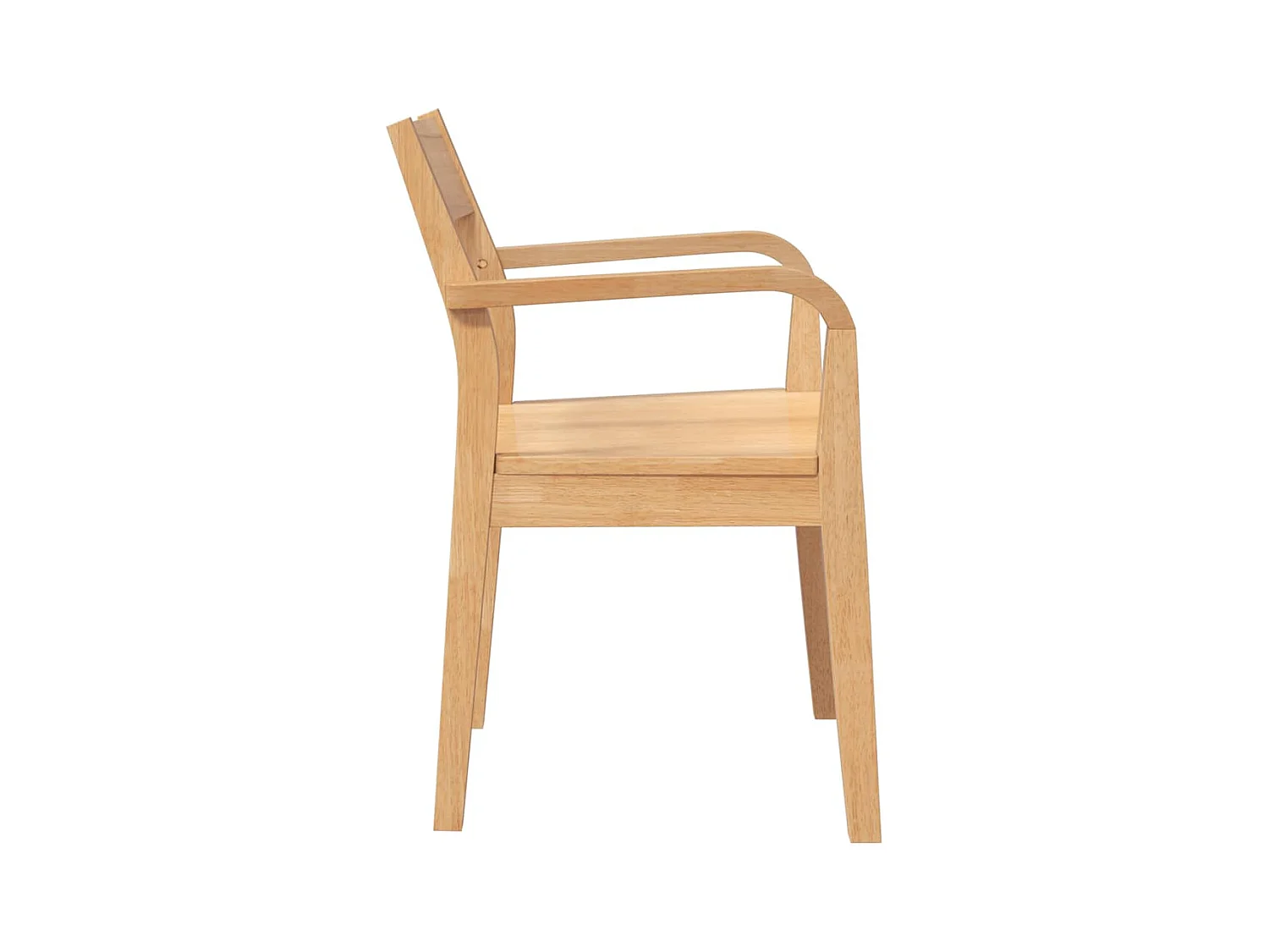 Esszimmerstühle 2 Stk. Natur Massivholz Gummibaum