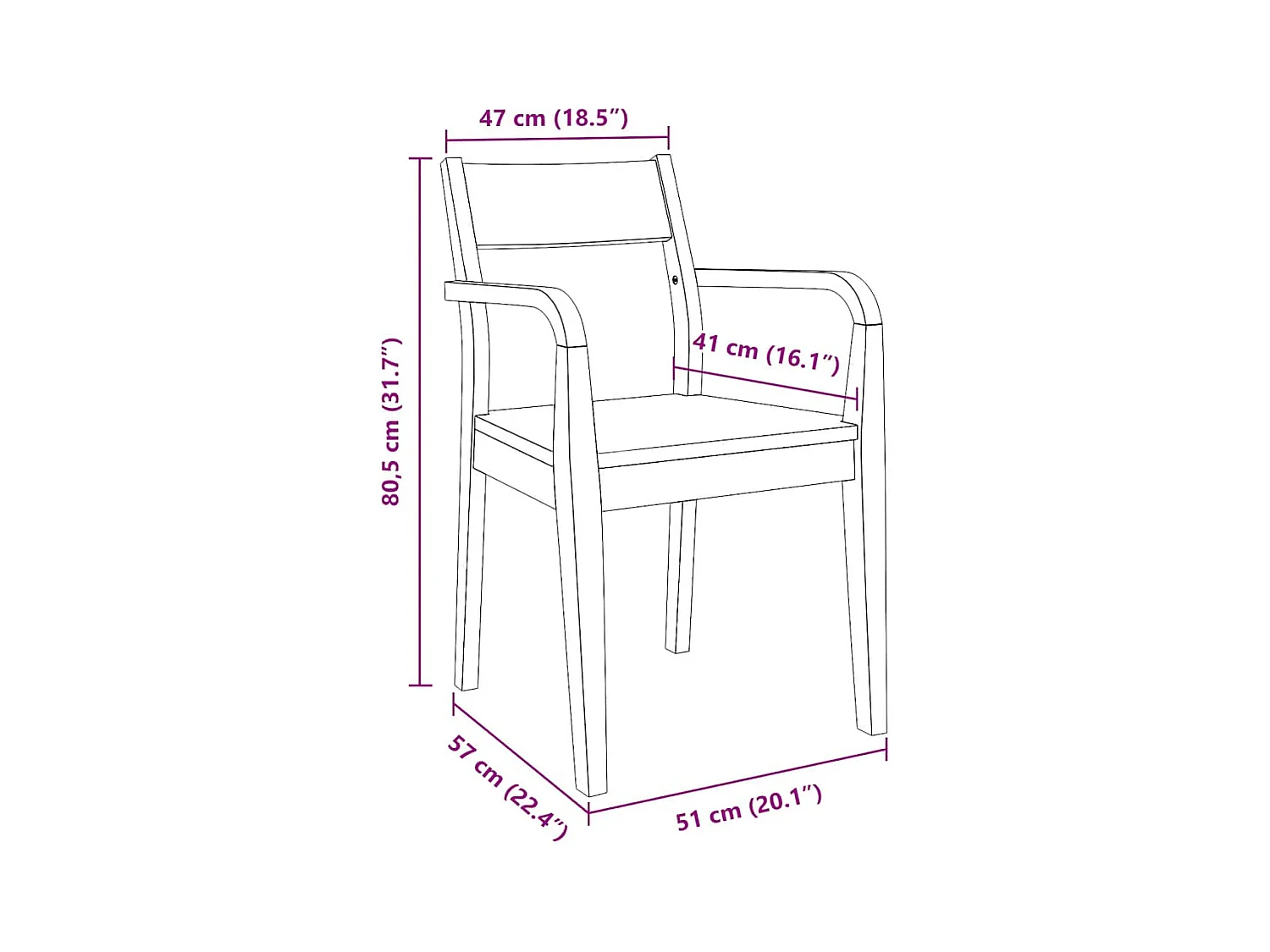 Esszimmerstühle 2 Stk. Natur Massivholz Gummibaum
